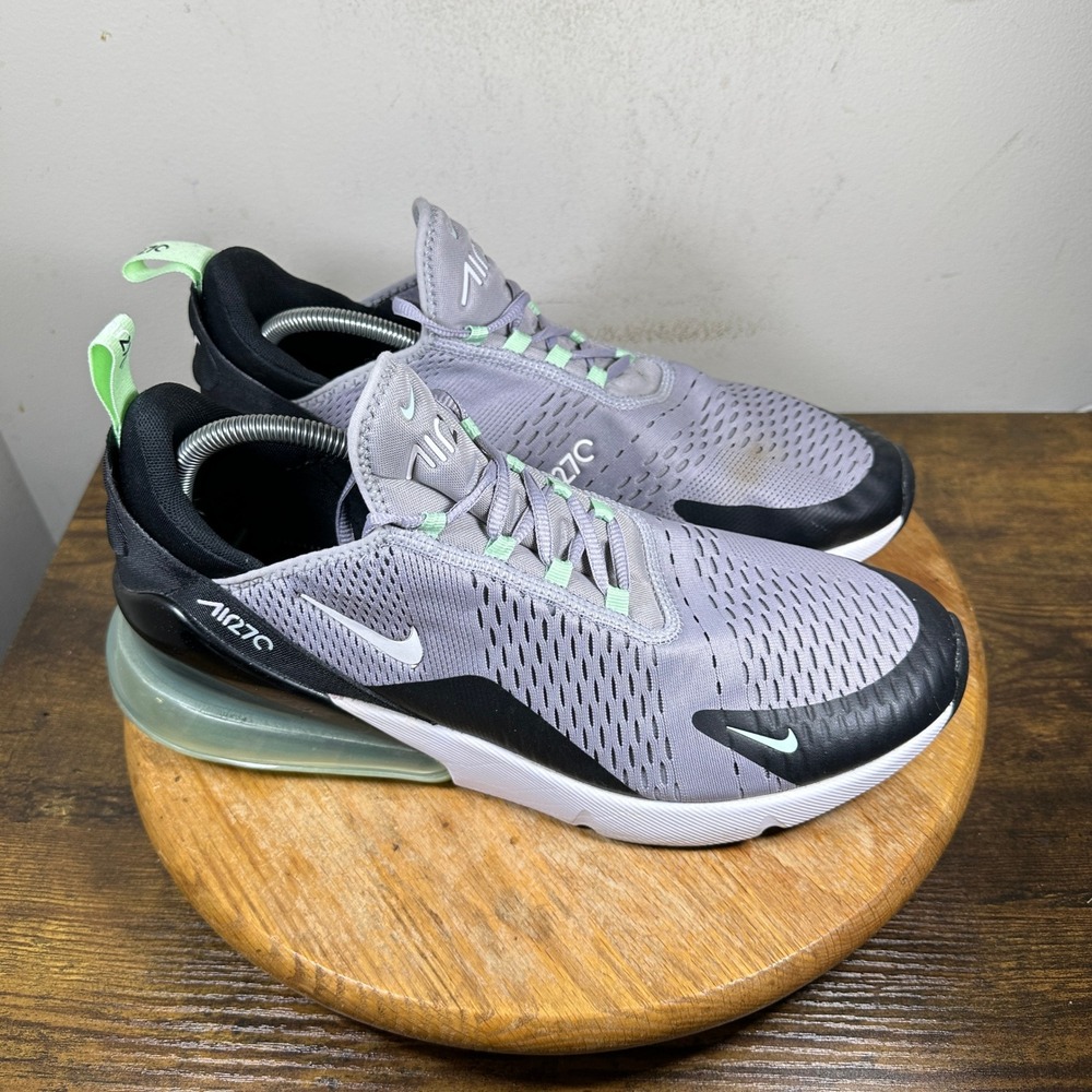 Nike Air Max 270 Gray Green Black Running Shoes Mens Size 13 CJ0520-001